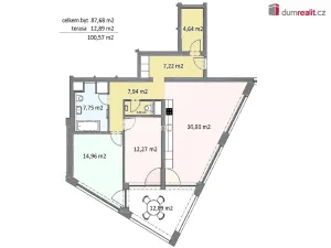Pronájem bytu 3+kk, Plzeň - Východní Předměstí, Truhlářská, 88 m2