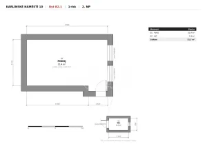 Prodej bytu 1+kk, Praha - Karlín, Karlínské náměstí, 22 m2