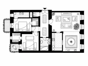 Pronájem bytu 3+kk, Praha - Smíchov, Hořejší nábřeží, 94 m2