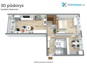 Prodej bytu 2+1, Bohumín, Kostelní, 58 m2