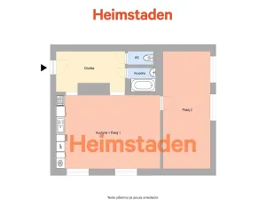 Pronájem bytu 2+kk, Ostrava - Poruba, náměstí Boženy Němcové, 60 m2