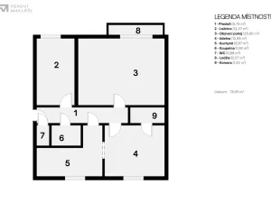 Prodej bytu 3+1, Ostrava, Krakovská, 75 m2