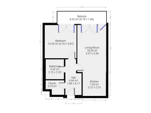 Pronájem bytu 2+kk, Praha - Letňany, Štanderova, 60 m2