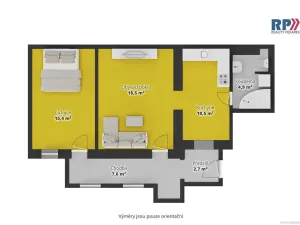 Prodej bytu 2+1, Praha - Košíře, Starokošířská, 60 m2