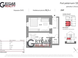 Prodej bytu 1+1, Praha - Vysočany, Pod pekárnami, 49 m2