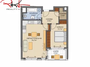 Prodej bytu 2+kk, Praha, Drnovská, 53 m2