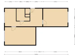 Pronájem bytu 2+1, Cvikov - Cvikov II, Sídliště, 59 m2