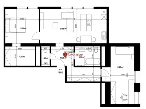 Pronájem bytu 3+kk, Teplice - Trnovany, Antonína Sochora, 81 m2