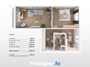 Prodej bytu 2+1, Praha - Strašnice, Vrátkovská, 57 m2