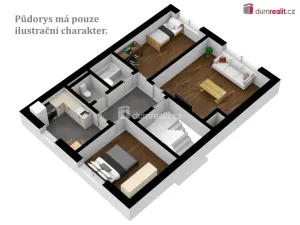 Pronájem bytu 3+1, Frymburk, 60 m2
