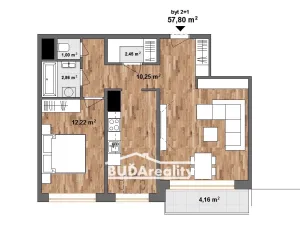 Pronájem bytu 2+1, Zlín, Středová, 58 m2