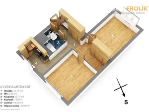 Pronájem bytu 2+1, Praha - Veleslavín, Maříkova, 55 m2