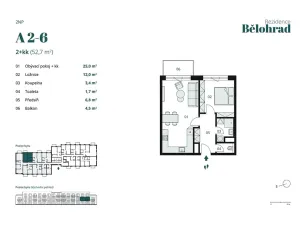 Prodej bytu 2+kk, Lázně Bělohrad, Jínova, 53 m2