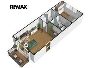 Pronájem bytu 2+kk, Plzeň, Vysoká, 51 m2