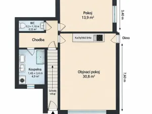 Prodej rodinného domu, Úvaly, Hálkova, 60 m2