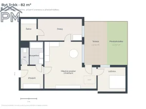 Pronájem bytu 3+kk, Brno, Kigginsova, 82 m2