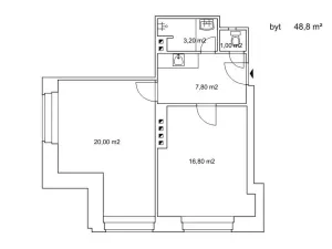Pronájem bytu 2+1, Praha - Veleslavín, Veleslavínská, 45 m2
