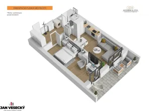 Prodej bytu 2+kk, Praha - Kbely, Plzákova, 51 m2