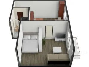 Pronájem bytu 1+1, Písek - Budějovické Předměstí, třída Přátelství, 38 m2