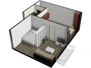 Pronájem bytu 1+1, Písek - Budějovické Předměstí, třída Přátelství, 38 m2