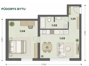 Prodej bytu 2+kk, Třinec, 39 m2