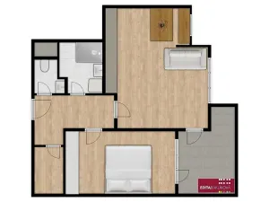 Pronájem bytu 2+kk, Olomouc, Eduarda Hamburgera, 57 m2