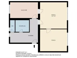 Pronájem bytu 2+1, Adamov, Opletalova, 61 m2
