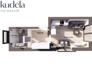 Pronájem bytu 1+kk, Brno, Líšeňská, 29 m2