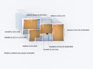 Prodej bytu 2+1, Plzeň, U Borských kasáren, 57 m2