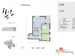 Prodej bytu 3+kk, Praha - Uhříněves, Karla Guta, 65 m2