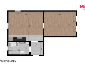 Pronájem bytu 2+kk, Hrádek nad Nisou, Revoluční, 47 m2