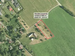 Prodej podílu pozemku pro bydlení, Jílové u Držkova, 672 m2