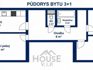 Prodej bytu 3+1, Praha - Letňany, Kuželova, 68 m2