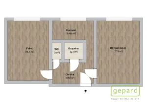 Prodej bytu 2+1, Habartov, Karla Čapka, 52 m2