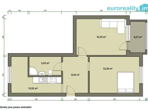 Prodej bytu 2+1, Mariánské Lázně, Tepelská, 57 m2