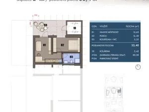Prodej bytu 2+kk, Strachotín, Šakvická, 33 m2