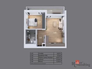 Prodej bytu 2+kk, Plzeň - Jižní Předměstí, U Borského parku, 56 m2