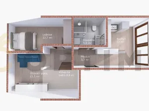 Pronájem bytu 2+1, Praha - Žižkov, Cimburkova, 60 m2