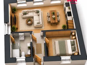 Prodej bytu 2+kk, Hostomice - Bezdědice, 52 m2