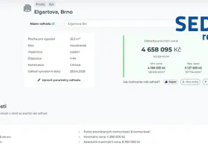 Prodej bytu 1+kk, Brno, Elgartova, 30 m2