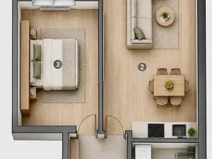 Prodej bytu 2+kk, Praha - Hlubočepy, Fabiánové, 45 m2