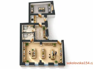 Prodej obchodního prostoru, Praha - Libeň, Sokolovská, 51 m2