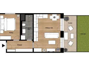 Pronájem bytu 2+kk, Praha, Haenkeho, 43 m2