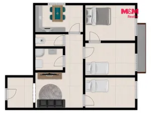 Prodej bytu 4+1, Praha - Kamýk, Imrychova, 71 m2