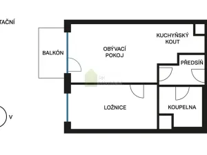 Pronájem bytu 2+kk, Praha - Třebonice, U Radosti, 51 m2