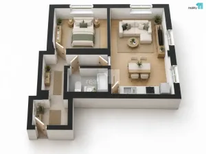 Prodej bytu 2+kk, Jablonec nad Nisou - Mšeno nad Nisou, Palackého, 53 m2