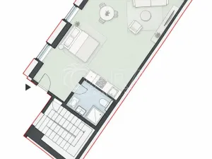 Prodej bytu 1+kk, Praha - Libeň, Sokolovská, 33 m2