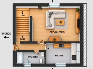 Prodej rodinného domu, Zlín, Zálešná X, 70 m2