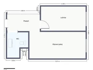 Pronájem bytu 2+kk, Praha - Kamýk, U Kamýku, 33 m2