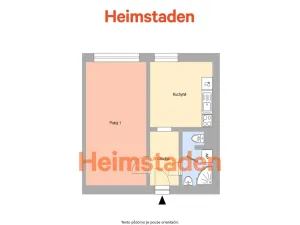 Pronájem bytu 1+1, Ostrava - Výškovice, Srbská, 40 m2